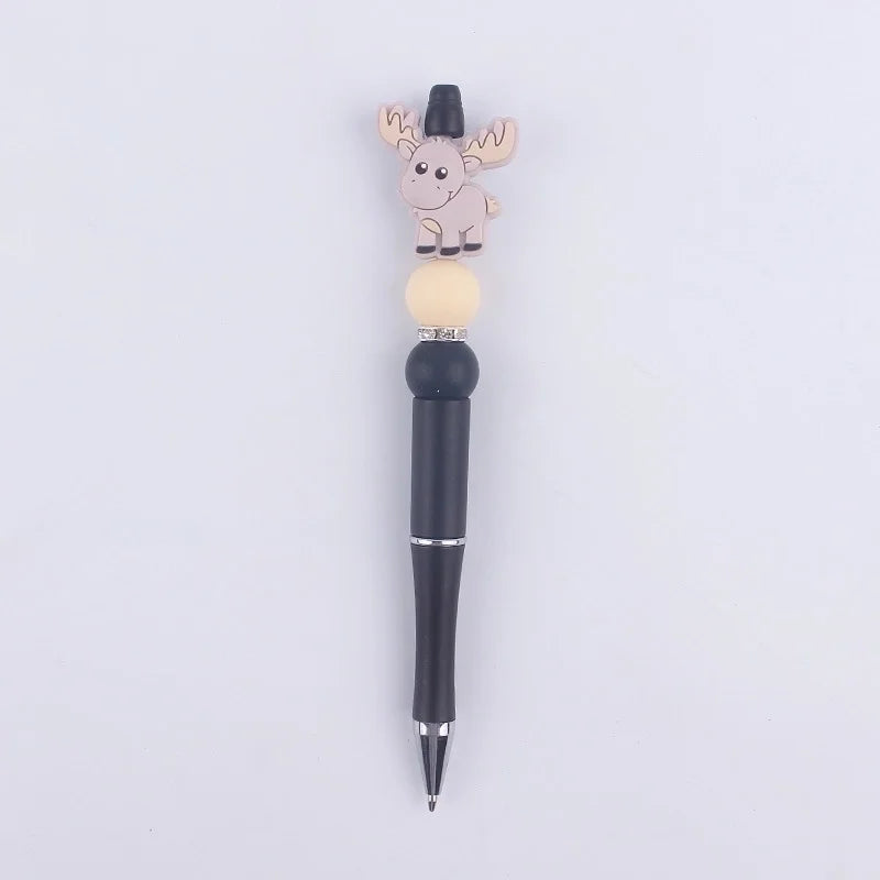 Greyish Brown Yak Silicon Beaded Pen