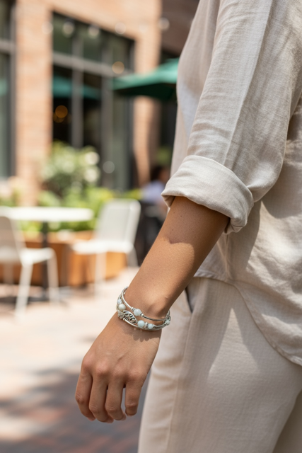 Grey Green Retro Bracelet